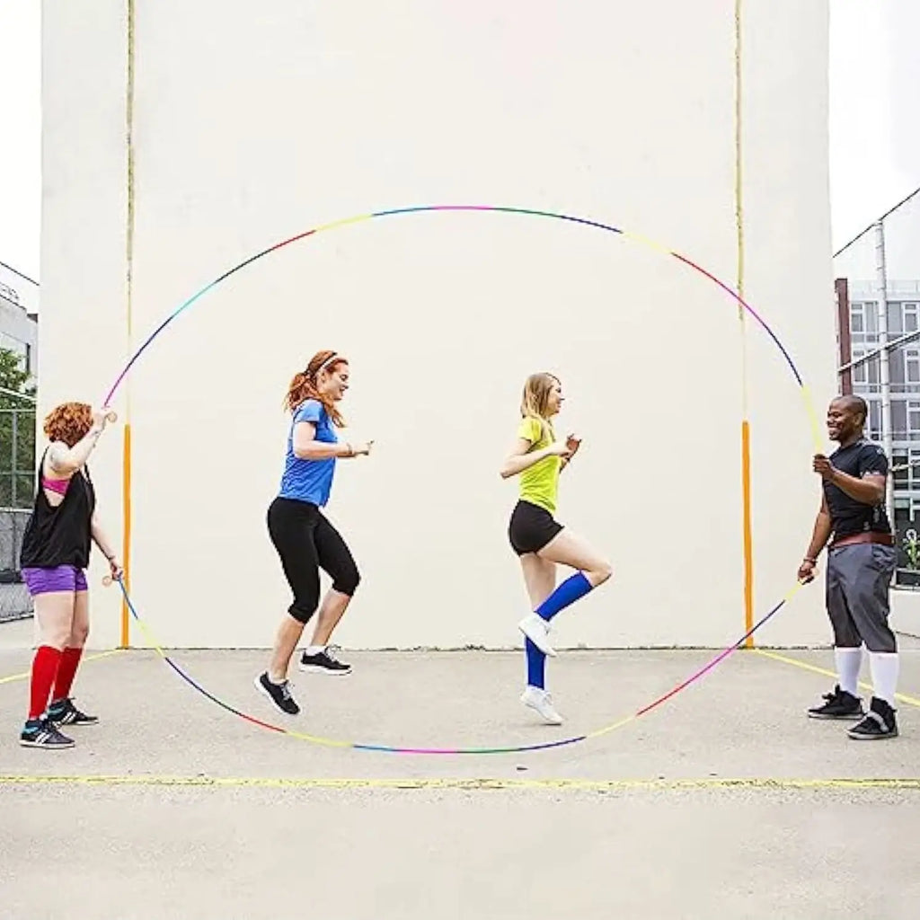 5M Rainbow Skipping Rope for Kids Long Speed Jump Rope with Handle