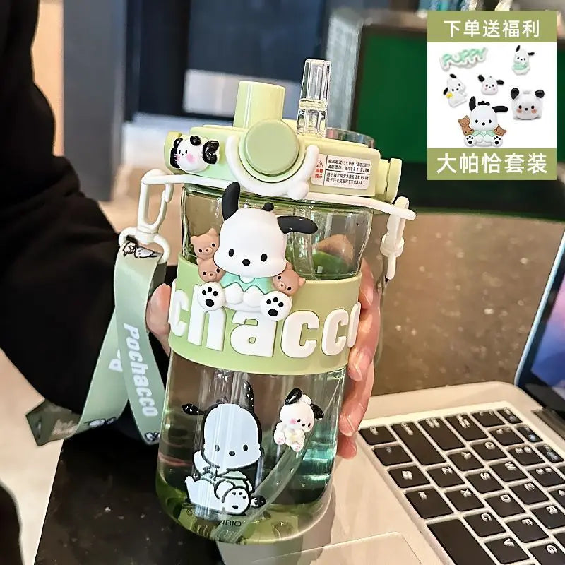 Kuromi Kawaii Kids Water Bottle Large Capacity Cup