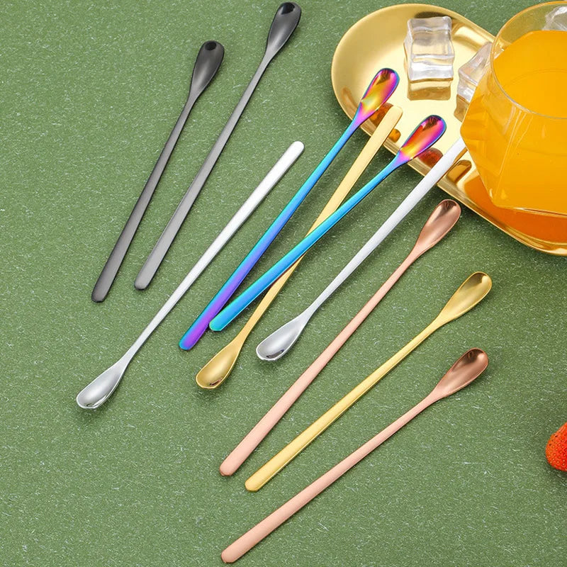 3PCS Stainless Steel Stirring Spoon Set Coffee Tea Dessert Spoons