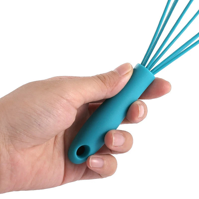 6 Inch Silicone Egg Beater Mini Manual Whisk for Baking & Cream Mixing