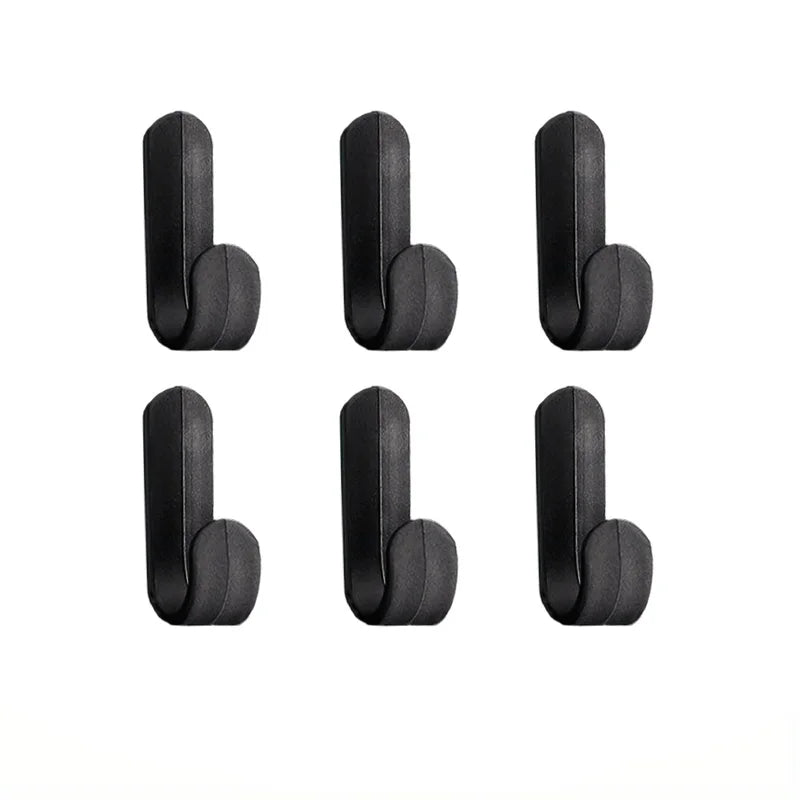 6Pcs Self-Adhesive J Hooks Waterproof Wall Hangers for Home