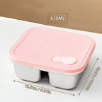 WORTHBUY 304 Stainless Steel Lunch Box Leakproof Stackable Food Container