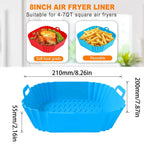 Air Fryer Silicone Liners Reusable Non-Stick Basket & Pizza Baking Tray