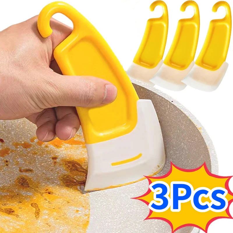 Kitchen Cleaning Spatula Scraper Soft Blade Pot & Pan Cleaning Tool