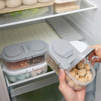 Double Compartment Food Storage Box Sealed Plastic Snack Lunch Container