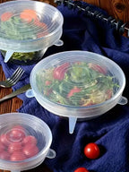 Silicone Stretch Lids 6Pcs Reusable Food Covers & Fresh Keeping Bowl Lids