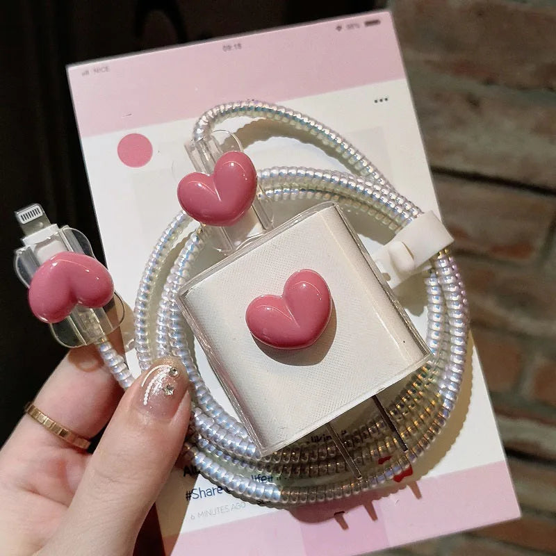 Korea 3D Heart Pig Charger Case for iPhone 18W/20W