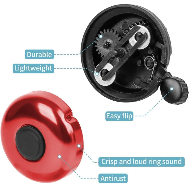 Aluminum Alloy Rotating Bicycle Bell Mountain Bike Handlebar Safety Bell Secondary image