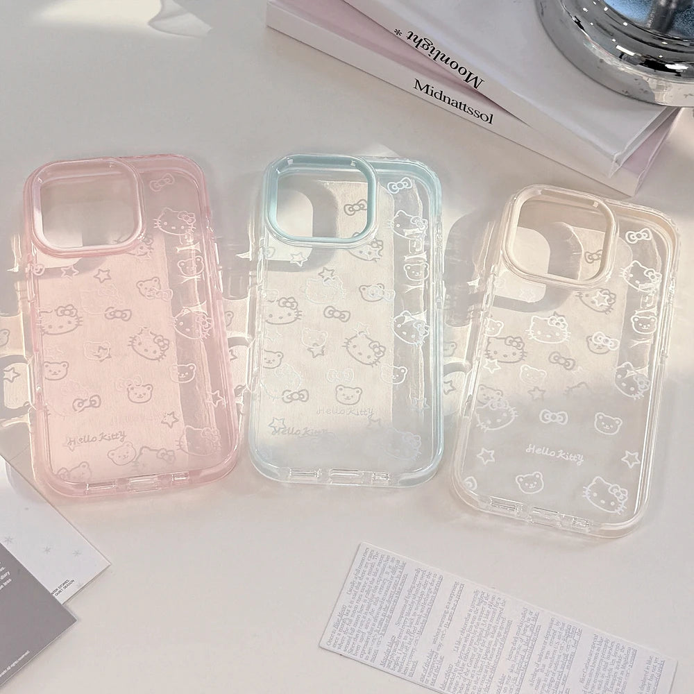Cute Hello Kitty Transparent iPhone Case