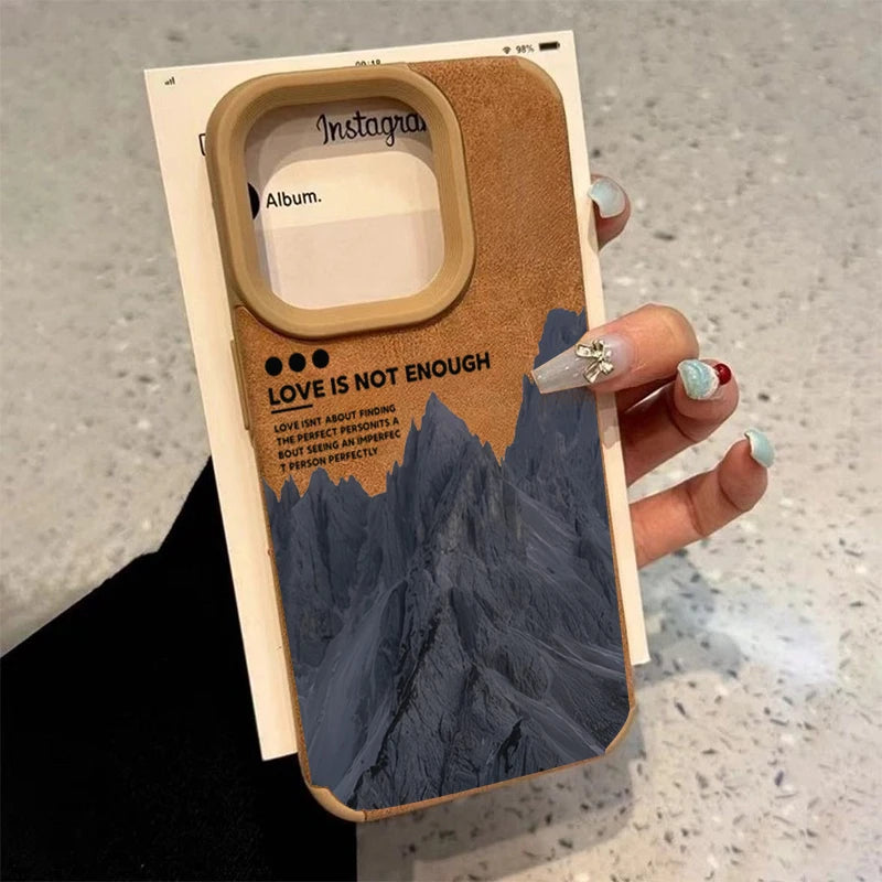 Mountain Lake Scenery Case for iPhone 11 12 13 14 15 16 17 Pro Max