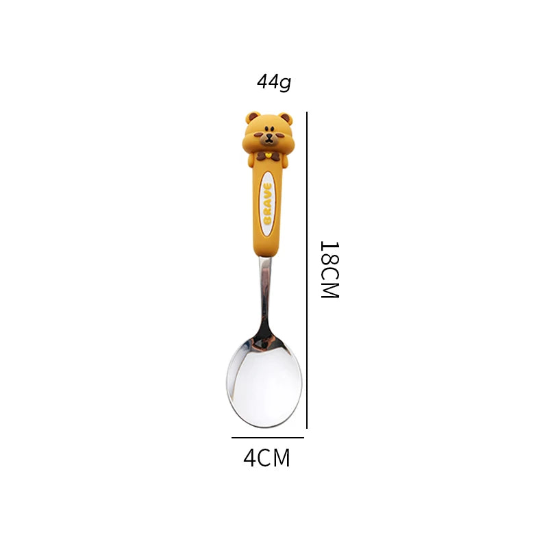Cute Animal Stainless Steel Spoon – Panda Rabbit Bear Coffee Dessert Spoon