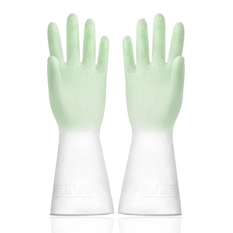 Gradient Latex Cleaning Gloves Waterproof Non-Slip