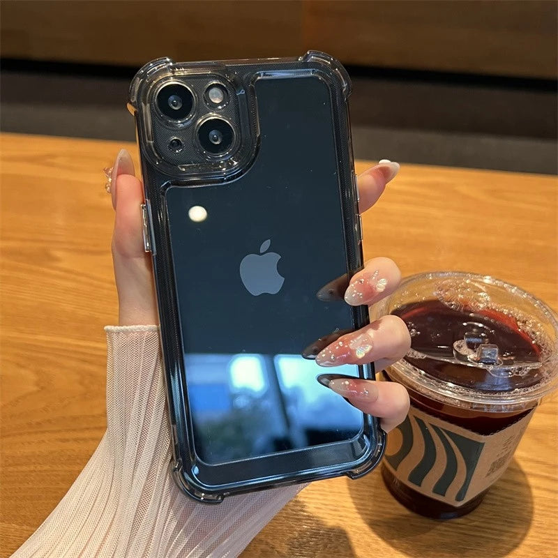 Luxury Clear Shockproof Case for iPhone 17 16 15 14 13 12 11 Pro Max