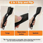 Silicone Kitchen Tongs UK Non-Stick Cooking Turner & BBQ Tool