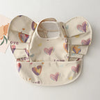 Waterproof Baby Bib with Pocket Soft PU Feeding Bib for Kids