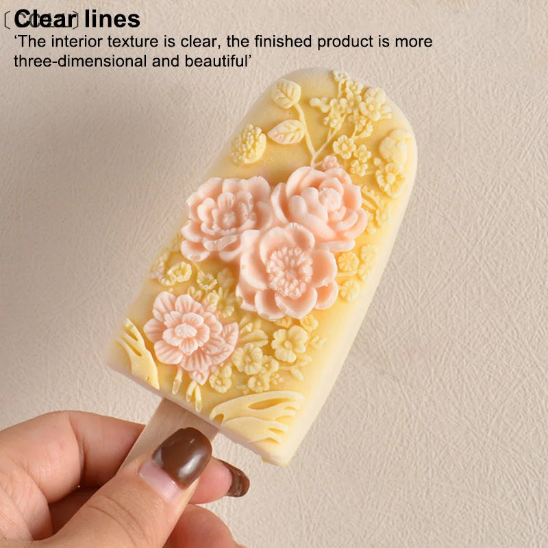 Silicone Flower Popsicle Mold – Easy Release Floral Ice Cream Maker