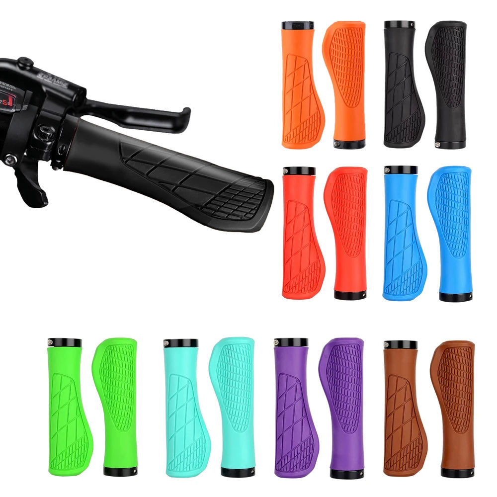 MTB Lock-On Bike Handlebar Grips Ergonomic Anti-Slip Shockproof