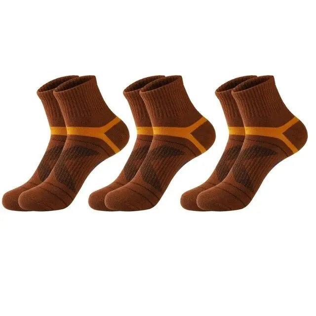 Men's Hiking Basketball Socks 3 Pairs Breathable Sweat Absorbent