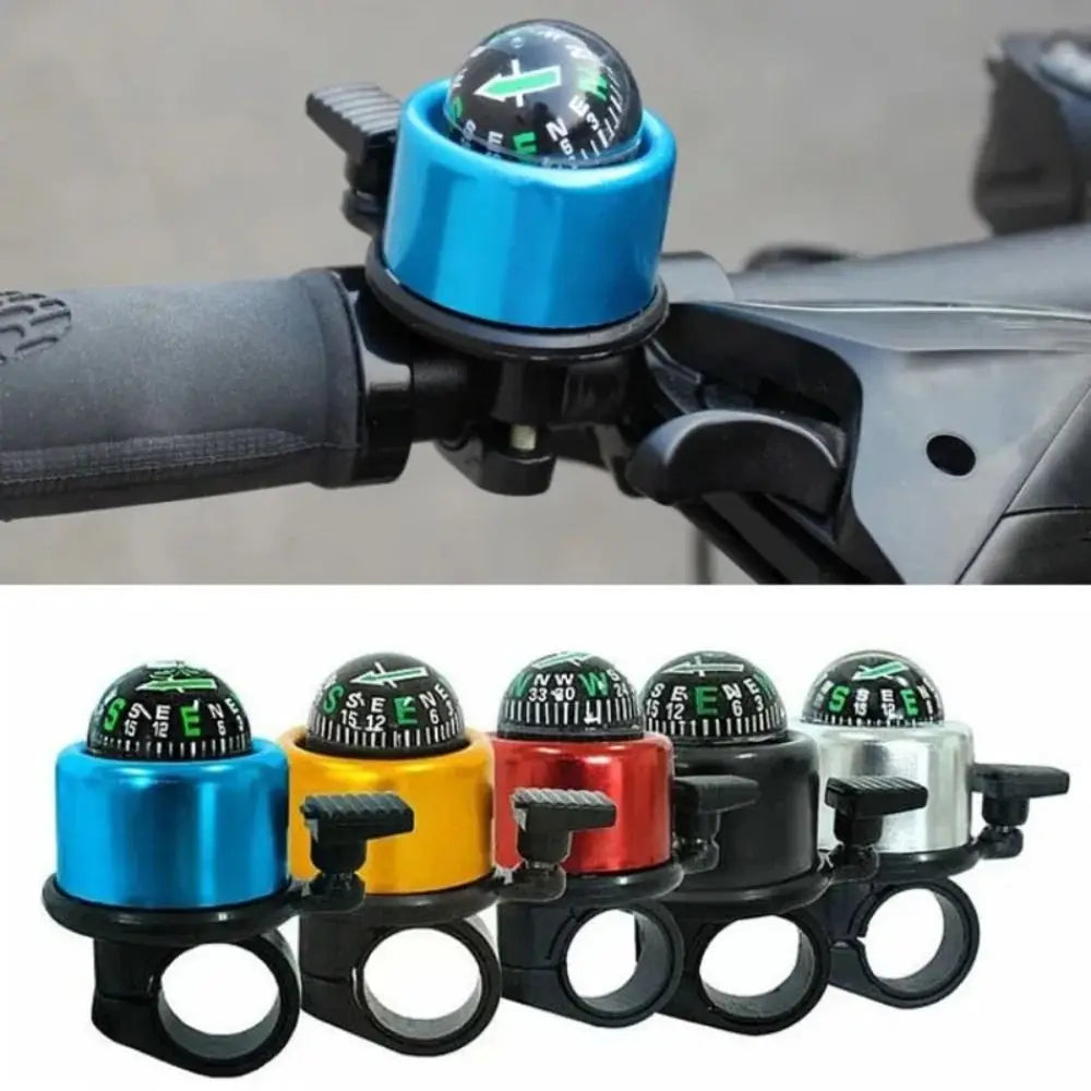 Mini Aluminum Bike Bell with Compass Ultra-Loud Bicycle Handlebar Bell Main image