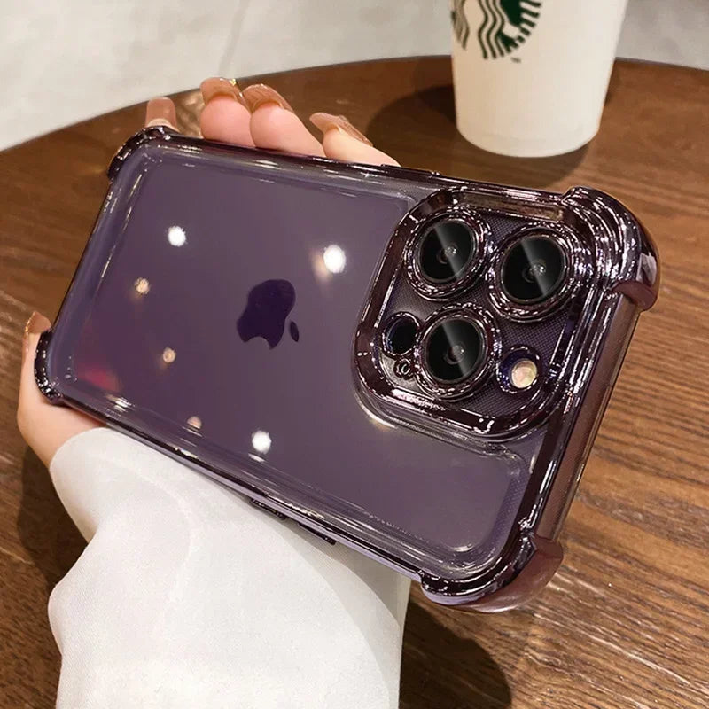 Shockproof iPhone Case | Electroplated Cover with Camera Protection