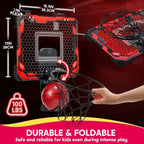 Mini Basketball Hoop | Light-Up Over the Door Hoop for Kids