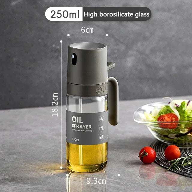 250ml Oil Spray Bottle Glass Olive Oil Sprayer for Cooking