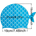 Kids Fish Tail Swim Cap Set Waterproof Swimming Hat