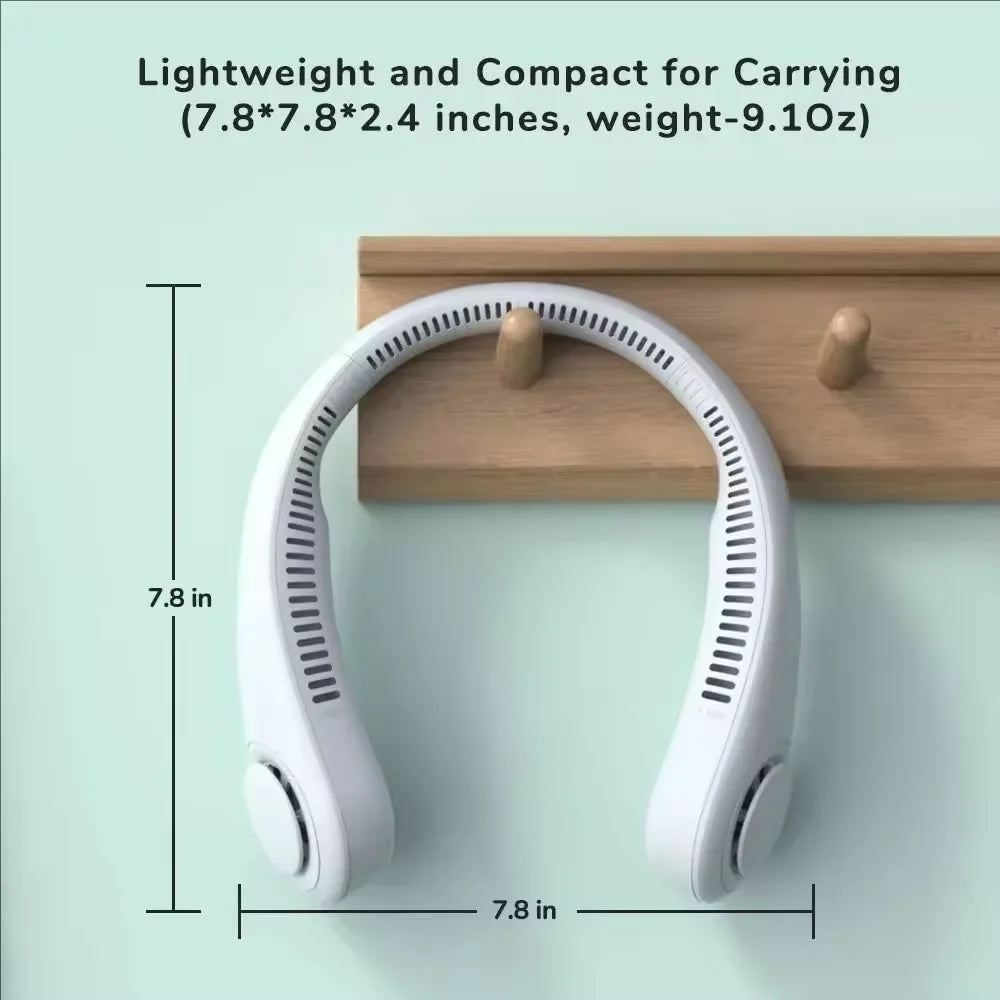 Hands-Free Neck Fan UK USB Rechargeable Bladeless Cooling Fan