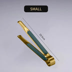 Gold Stainless Steel Food Tongs – Non-Slip BBQ, Salad & Bread Serving Tongs