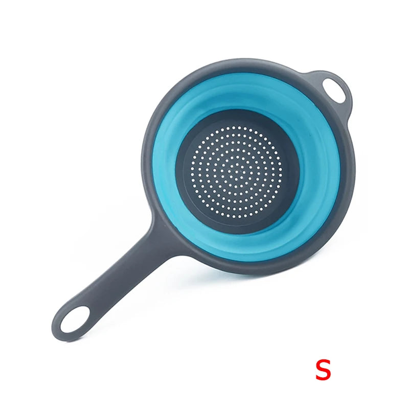 Collapsible Silicone Colander Folding Strainer