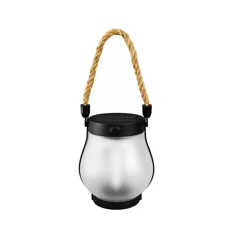 Solar Flame Rope Lantern Waterproof Hanging Lamp