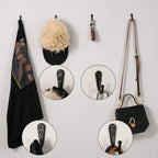 Alloy Wall Hooks with Screws Coat, Towel & Bag Hanging Hooks