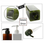 650ML Square Soap Dispenser Clear Liquid Shampoo & Lotion Pump Bottle