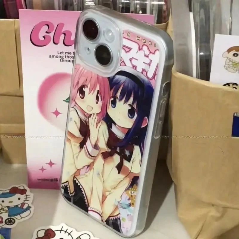 Korean Minimalist Girls Case for iPhone 11 12 13 14 15 16 Pro Max