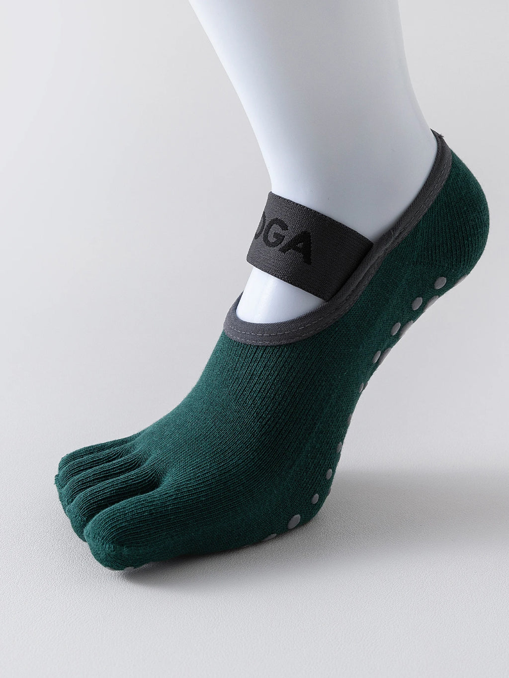 Women Five Toe Yoga Socks Non Slip Grip Pilates Fitness Barre Dance