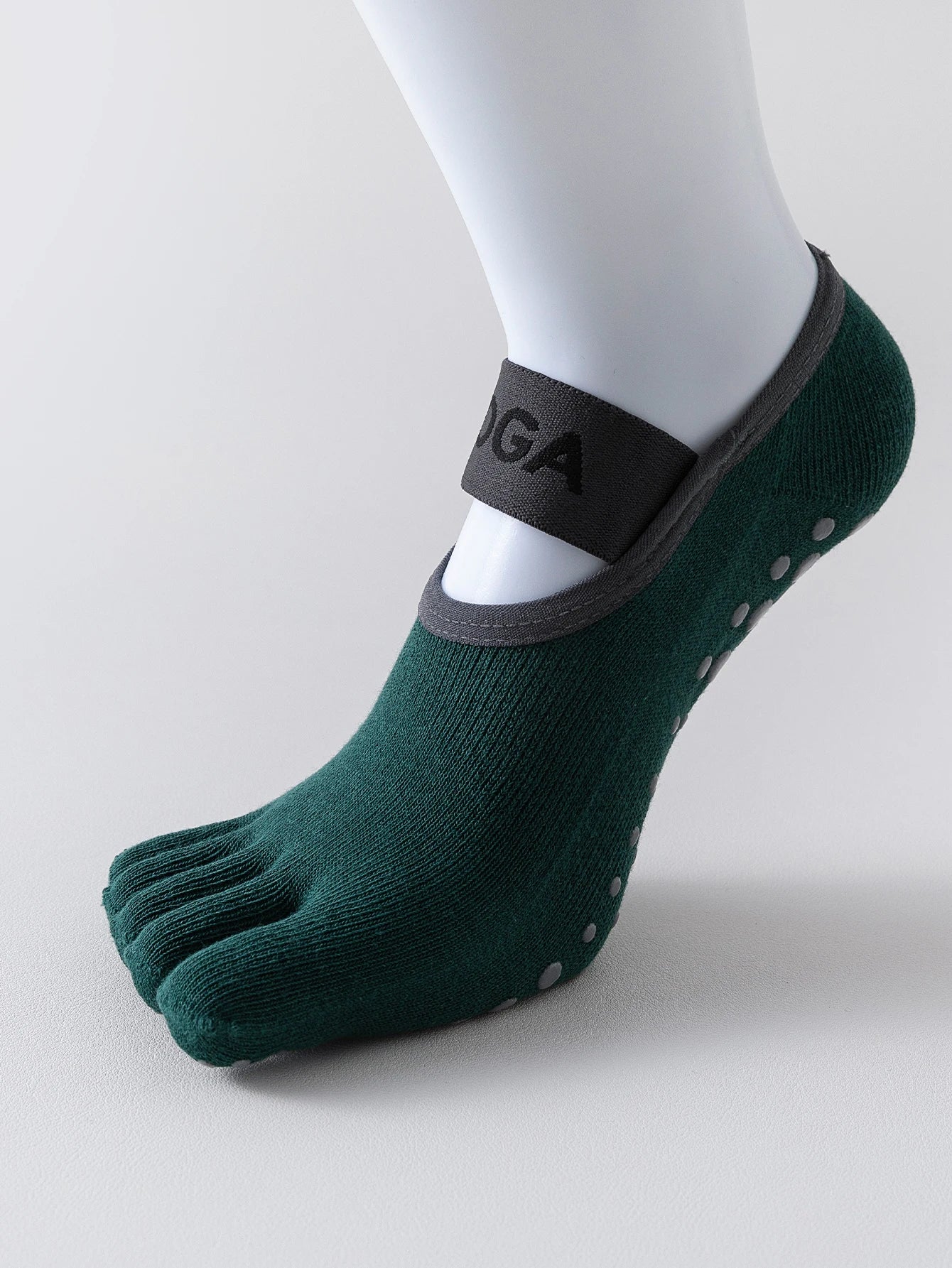 Women Five Toe Yoga Socks Non Slip Grip Pilates Fitness Barre Dance