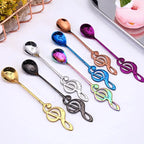 Musical Notes Spoon 304 Stainless Steel – Creative Coffee & Dessert Spoon