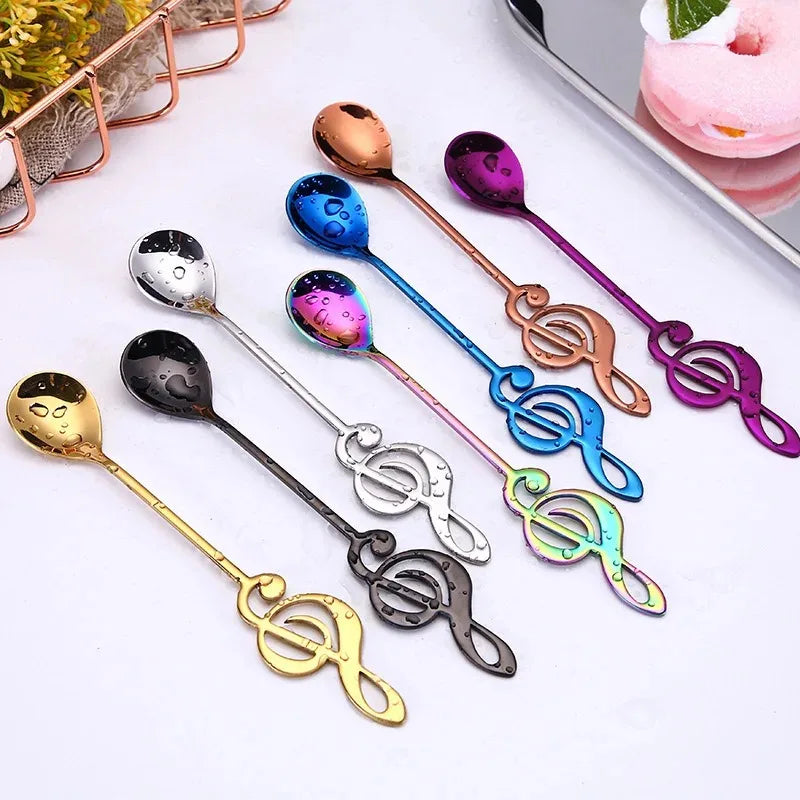 Musical Notes Spoon 304 Stainless Steel – Creative Coffee & Dessert Spoon