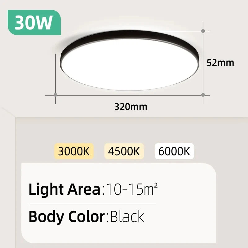 Ultra Thin LED Ceiling Lamp for Bedroom & Living Room