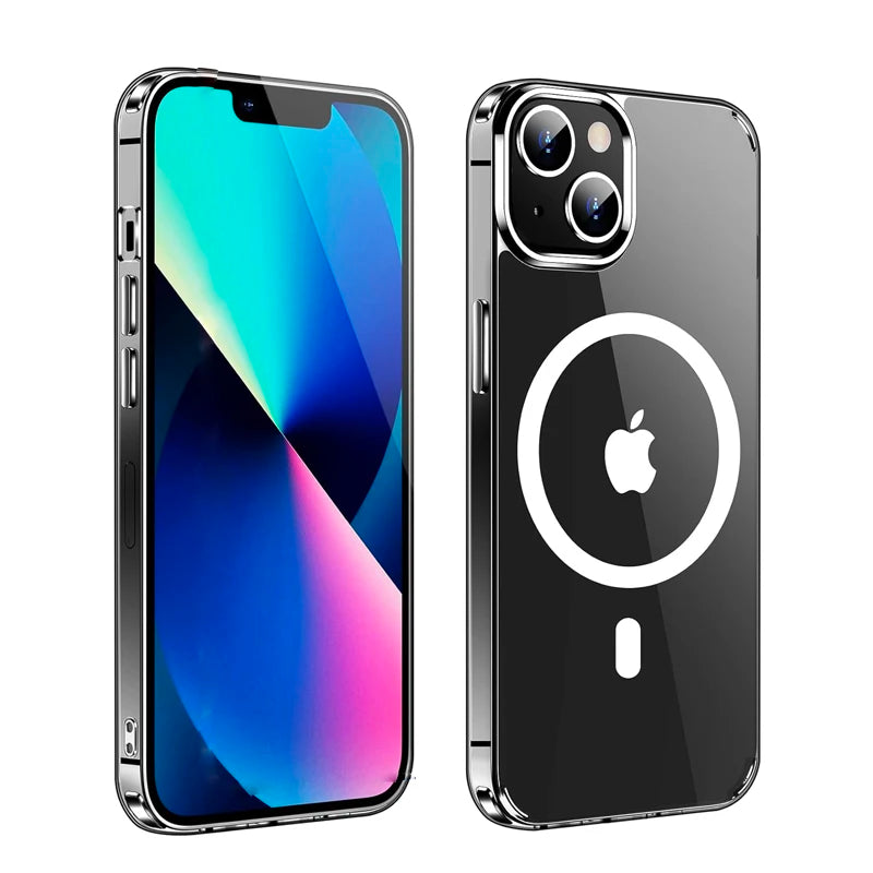 Ultra Slim Clear Magnetic Case for iPhone 16 15 14 13 12 11 Pro Max