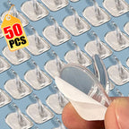 Mini Clear Adhesive Wall Hooks Transparent Sticky Storage Hooks