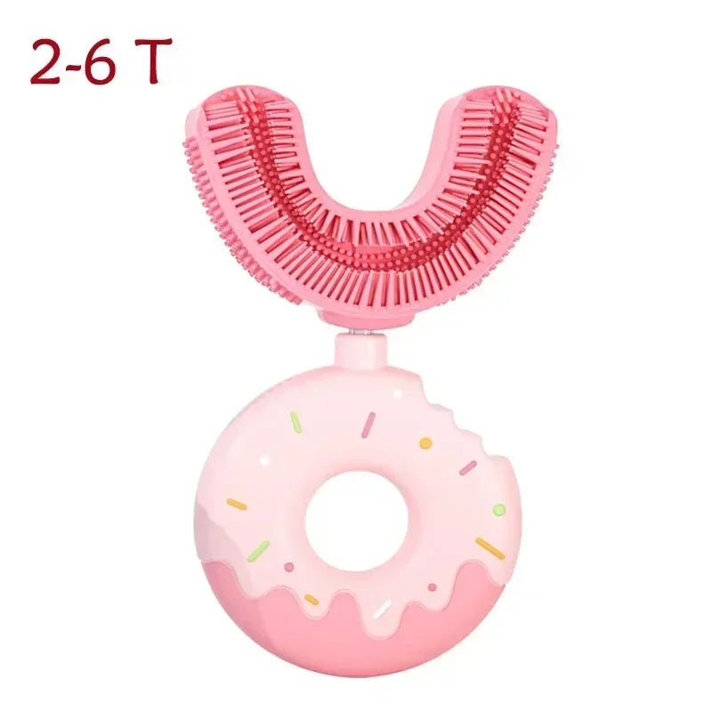 360° U Shape Baby Toothbrush Soft Silicone Infant Teether Brush