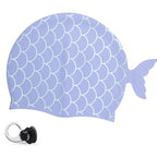 Kids Fish Tail Swim Cap Set Waterproof Swimming Hat