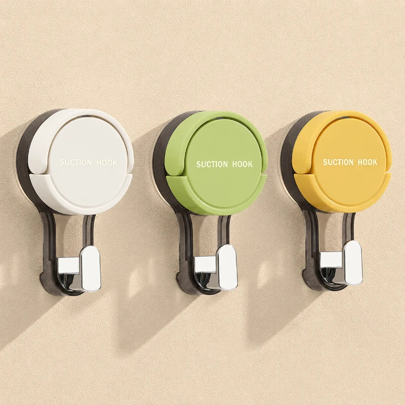 Suction Cup Wall Hooks Reusable No-Drill Towel & Clothes Hooks