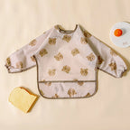 Waterproof Baby Bib Long Sleeve Apron for Feeding & Drawing