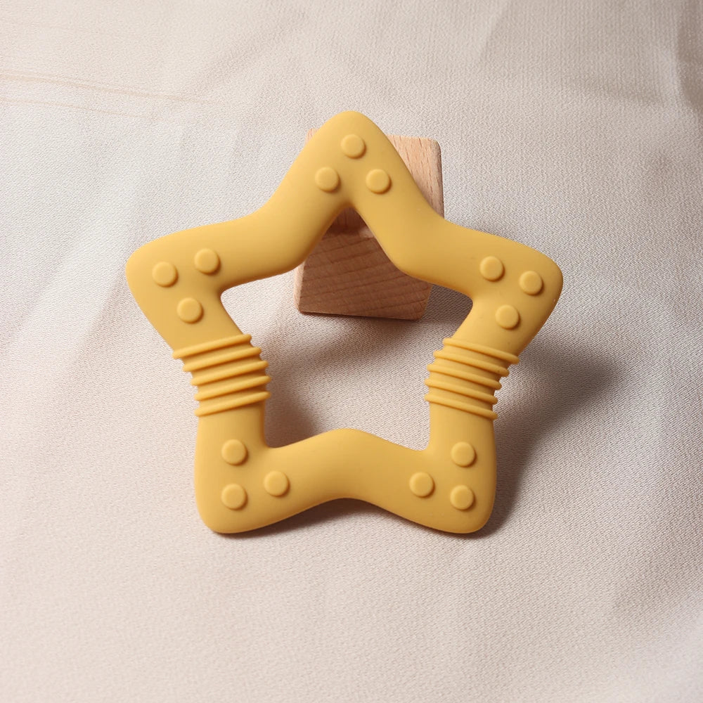 Star & Heart Silicone Baby Teether Food Grade Toy