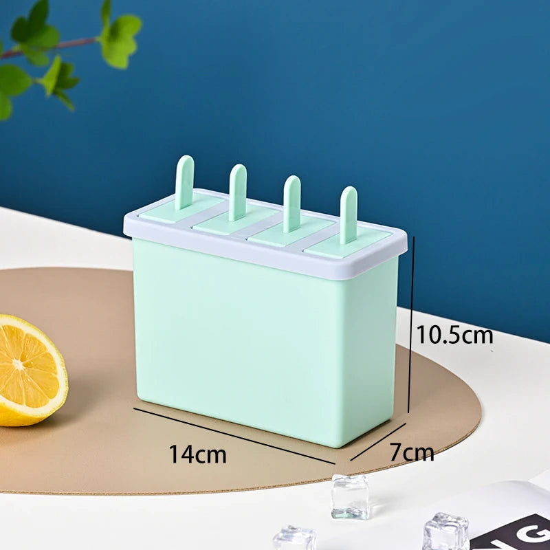 Food Grade Silicone Ice Cream Mold with Lid – BPA Free Popsicle Maker Kit