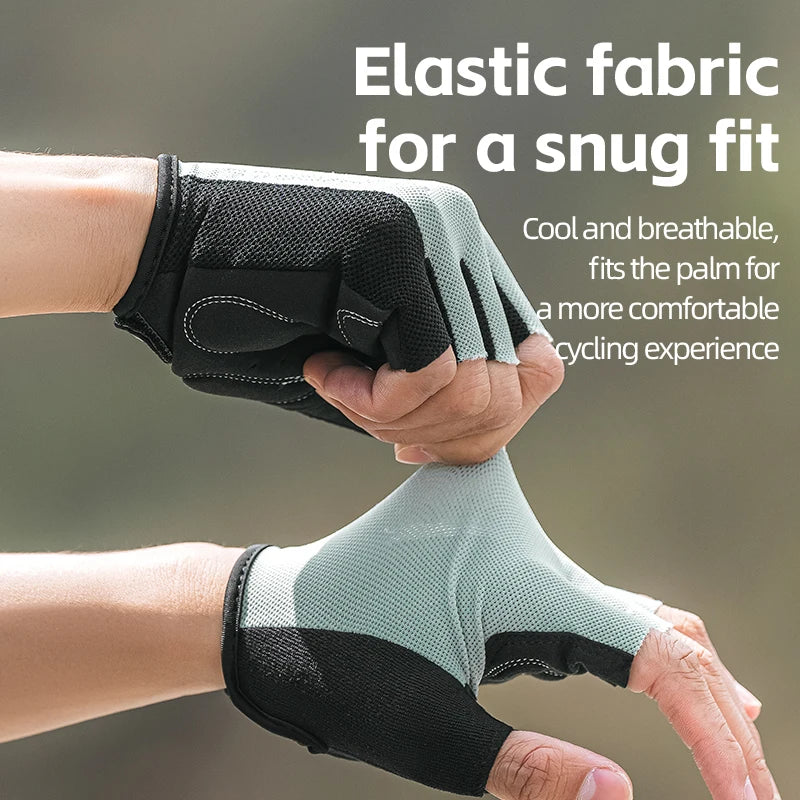Half Finger Cycling Gloves MTB Bike Anti-Slip Breathable Gloves