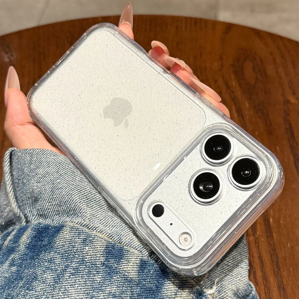 Transparent iPhone Case – Glitter Bling Shockproof TPU Cover
