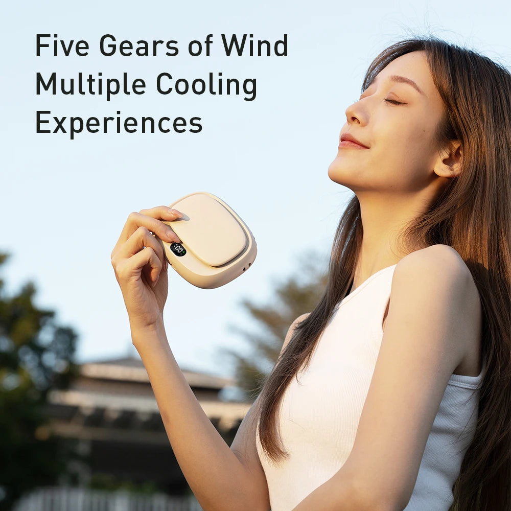 Vissko 1800mAh Mini Fan UK  5-Speed USB Rechargeable Fan